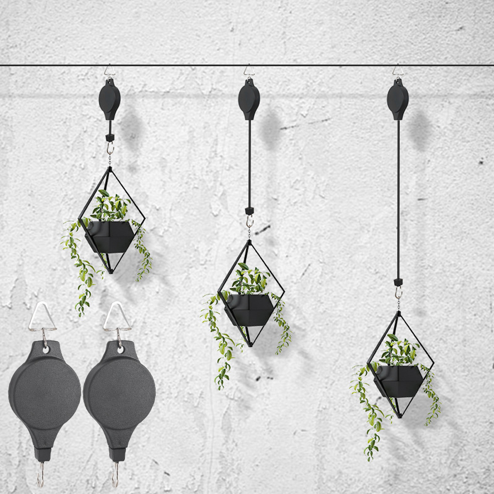 String Tension Clip - Retractable Plant Pulley Hanging Basket Hooks