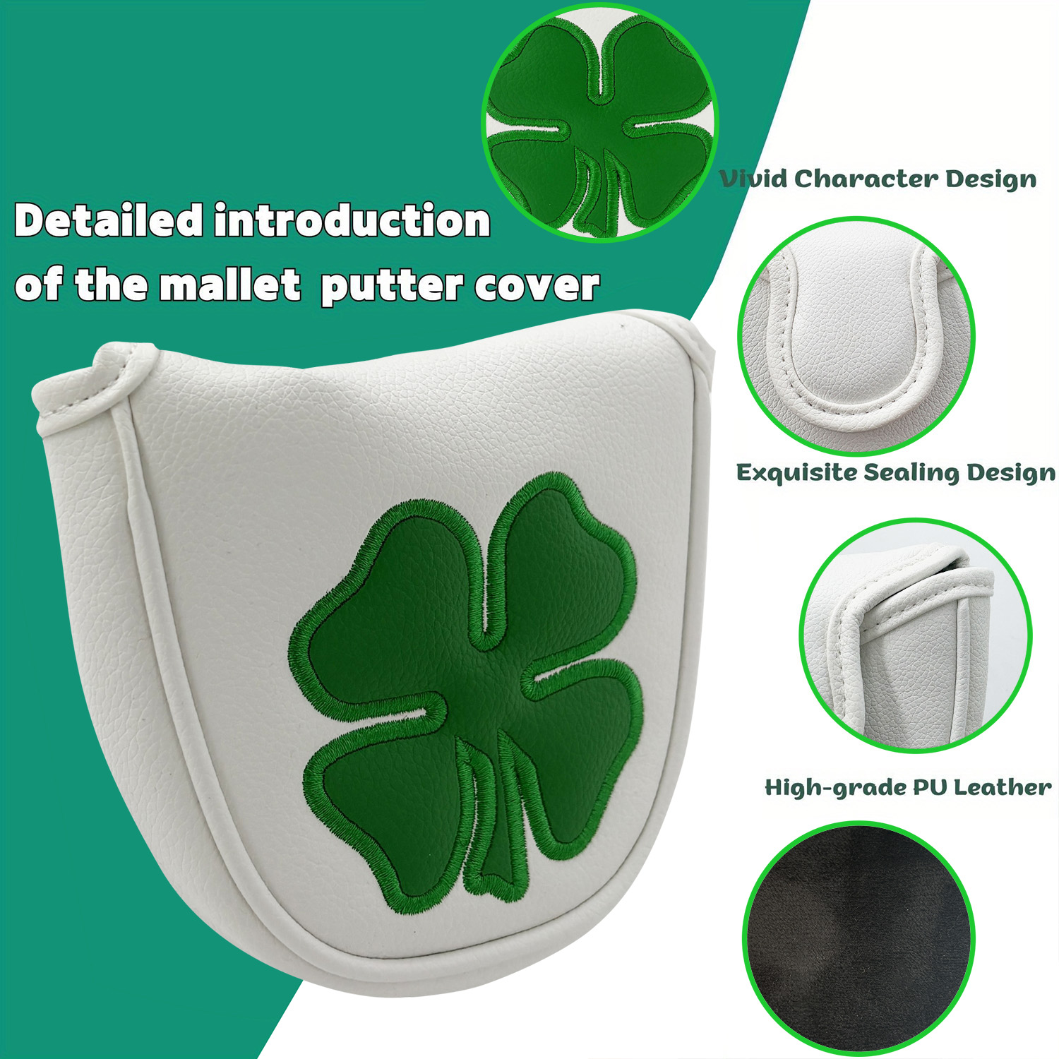 1pc Putter Head Cover, 'Clover - Badminton Club review and price