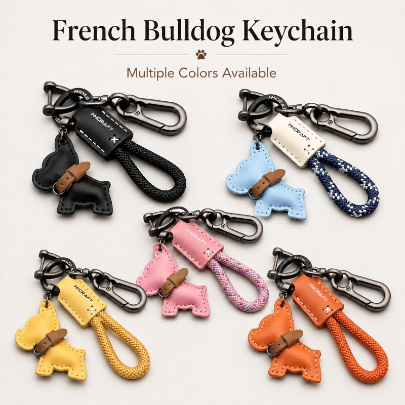 French Bulldog Key Ring Leathe - String Tension Clip review and price