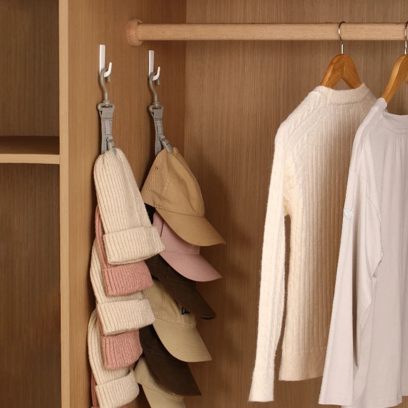 Wardrobe Hat Rack Hanging Rope - String Tension Clip review and price